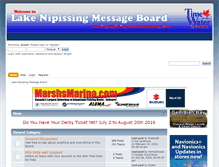 Tablet Screenshot of lakenipissingmessageboard.com